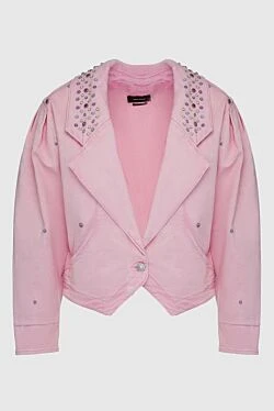 Jacket made of cotton and elastane pink for women