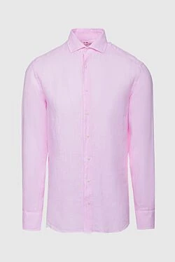 Рубашка з льону рожева чоловіча