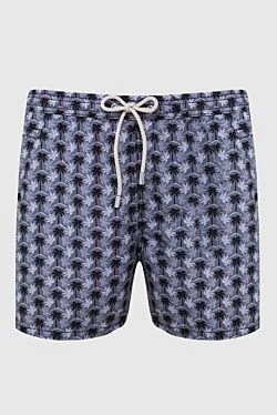 Men's gray polyester beach shorts