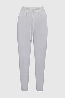 Women's pants with ties white