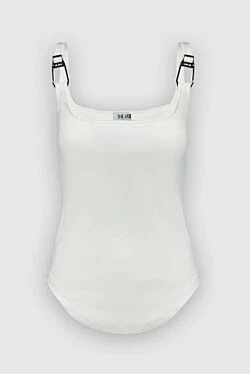 Top made of cotton and elastane white for women