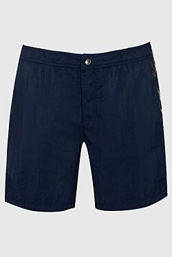 Blue polyester beach shorts for men