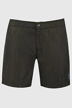 Men's green polyester beach shorts