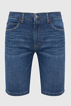 Blue cotton shorts for men