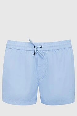 Blue polyester beach shorts for men