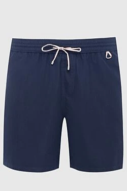 Blue polyester beach shorts for men