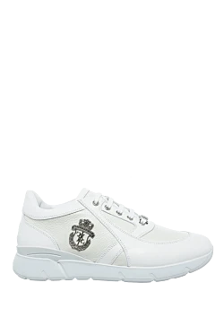 White leather sneakers for men