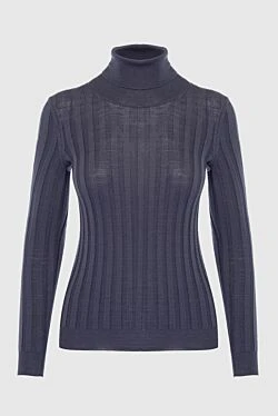 Dark grey wool womens turtleneck