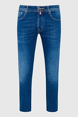 Blue cotton jeans for men