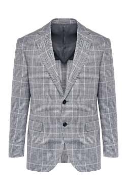 Men's gray silk jacket