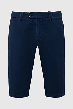 Cotton and linen shorts blue for men