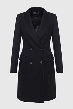 Black wool coat for women