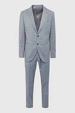 Gray wool men's suit