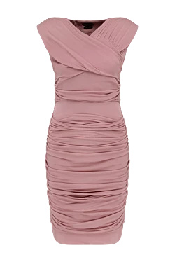 Pink viscose dress for women