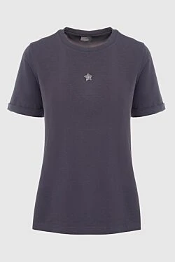 Gray cotton T-shirt for women