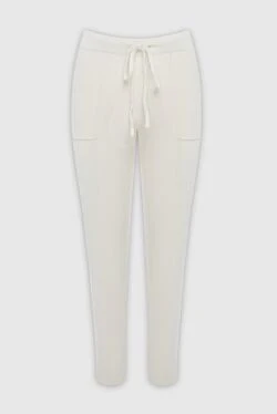 Cashmere pants white for women