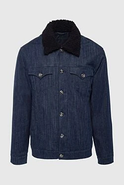 Denim jacket made of cotton and elastane blue for men