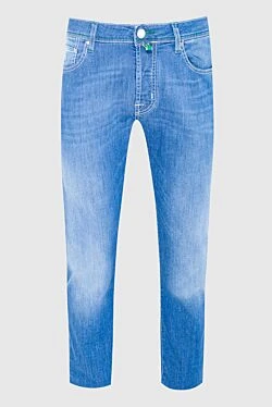 Cotton and polyester jeans blue for men