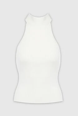 Top made of viscose and elastane white for women