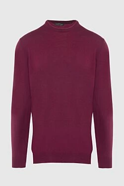Wool jumper burgundy for men