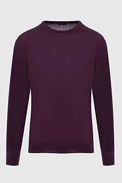 Wool jumper burgundy for men