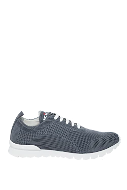 Gray men's textile sneakers