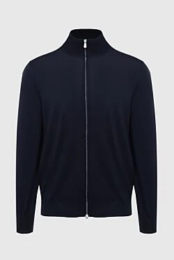 Men's cardigan made of wool and cashmere blue