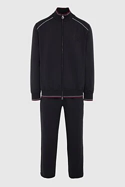 Костюм спортивний чоловічий з бавовни та еластану чорний