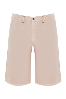 Шорты из хлопка с эластаном бежевые мужские