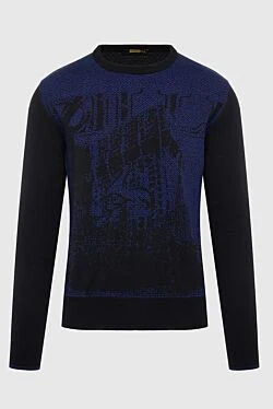 Black cashmere jumper for men