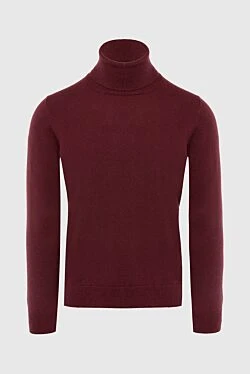 Men's cashmere golf burgundy