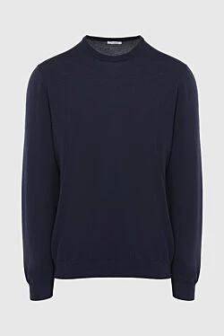 Blue wool sweater for men