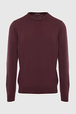 Cashmere burgundy jumper for men