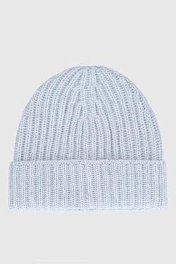 Blue cashmere hat for men