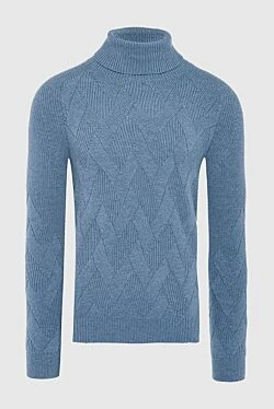 Men's cashmere golf blue