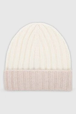 White cashmere hat for men