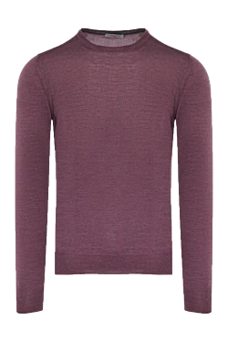 Wool and silk jumper pink for men