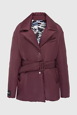 Polyamide down jacket burgundy for women