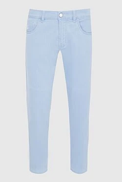 Cotton and polyester jeans blue for men