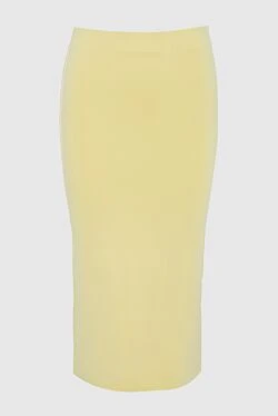 Yellow viscose skirt for women