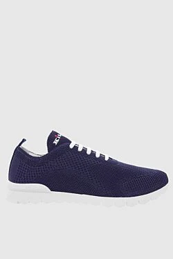 Blue men's textile sneakers