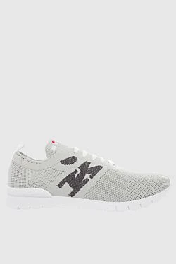 Gray men's textile sneakers