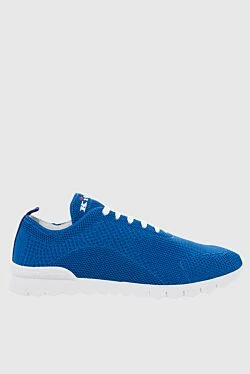 Blue men's textile sneakers