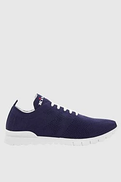 Blue men's textile sneakers