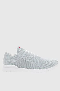 Gray men's textile sneakers