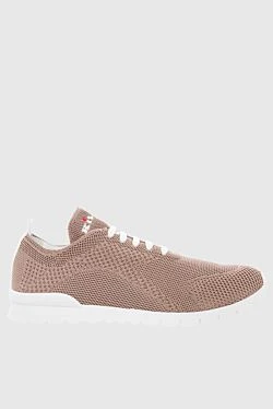 Brown men's textile sneakers