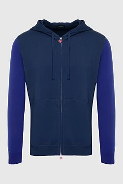 Blue cotton sweatshirt for men