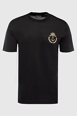 Black cotton T-shirt for men