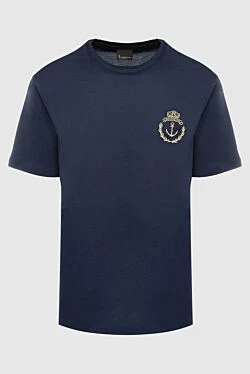 Blue cotton T-shirt for men