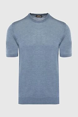 Short sleeve silk jumper gray for men